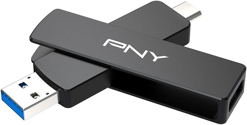 PNY 512 جيجابايت ديو لينك V3 USB 3.2 الجيل 2 نوع-C و نوع-A OTG فلاش درايف بسرعات قصوى قراءة/كتابة 1000/800 ميجابايت/ثانية تخزين خارجي متنقل متوافق مع الهواتف الذكية/الأجهزة اللوحية/الحواسيب المحمولة/الحواسيب المكتبية - Image 2